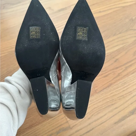 Rebecca Minkoff West Pointed Toe Metallic Pump - Picture 8 of 8